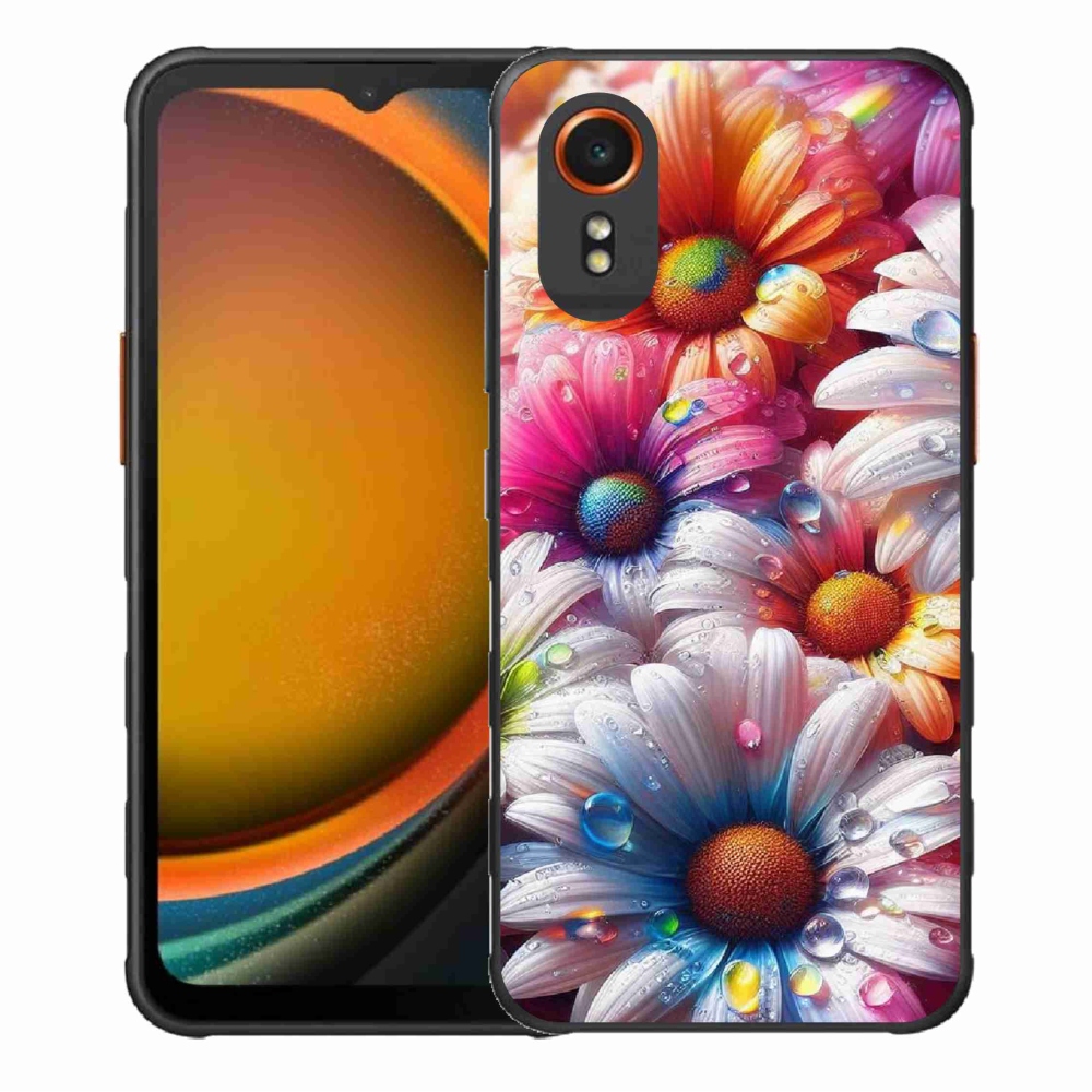 Gél borítás mmCase Samsung Galaxy Xcover 7 készülékhez - színes margaréták