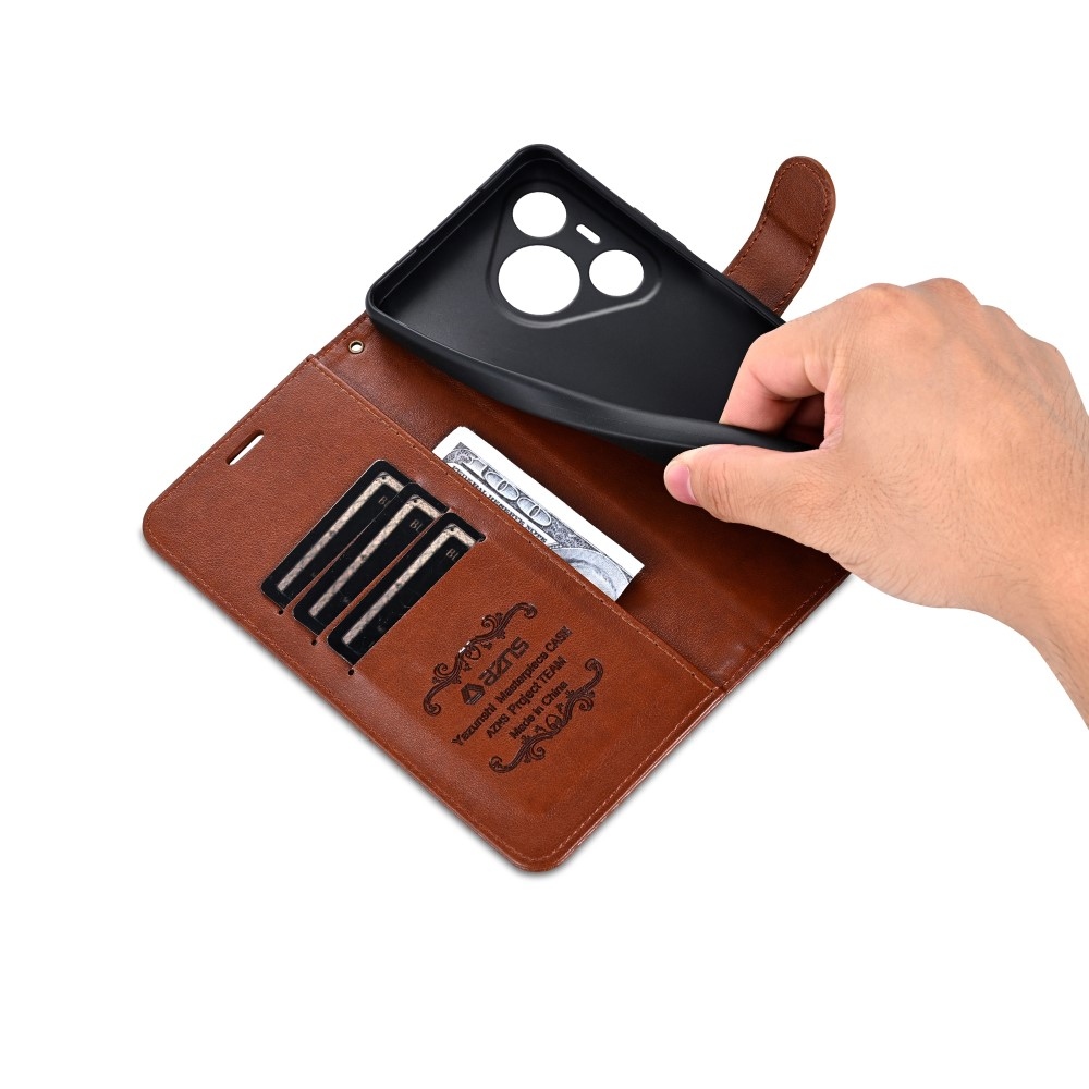 AZNS könyvtáska a Huawei Pura 70 készülékhez - barna