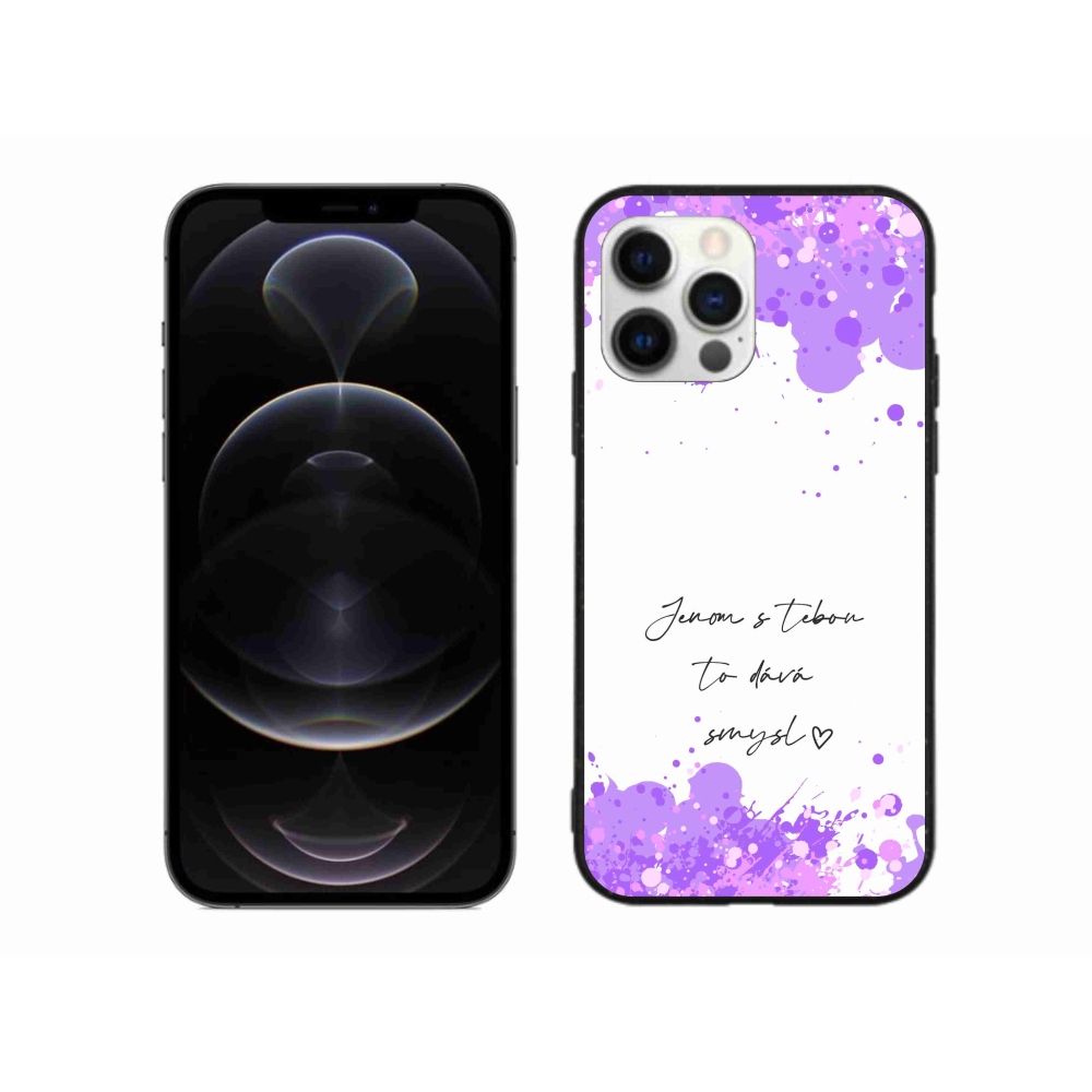 Gél borítás mmCase iPhone 12 Pro Max készülékhez - szerelmes szöveg fehér háttérrel