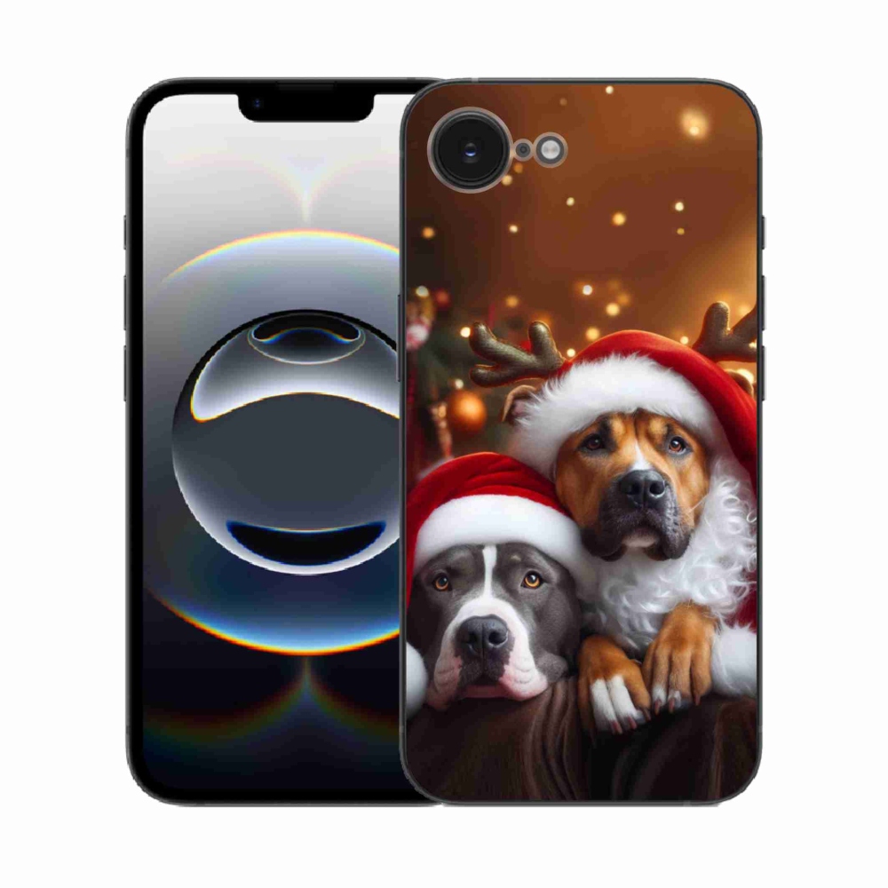 Gél borítás mmCase iPhone 16e készülékhez - Karácsonyi kutyák