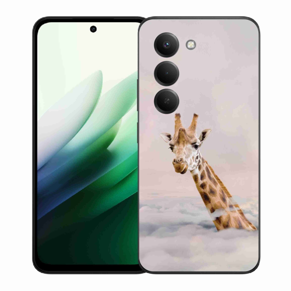 Gél borító mmCase a Xiaomi Redmi 15 5G-hez - zsiráf a felhőkben