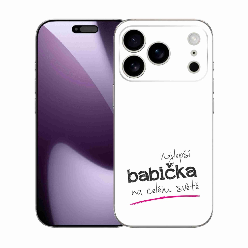 Gél borítás mmCase iPhone 17 Pro készülékhez - Legjobb nagyi 4 fehér háttér