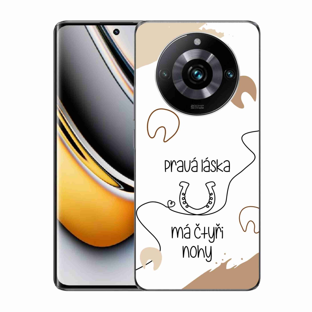 Gél borítás mmCase a Realme 11 Pro/11 Pro+ készülékhez - ló motívum fehér háttérrel