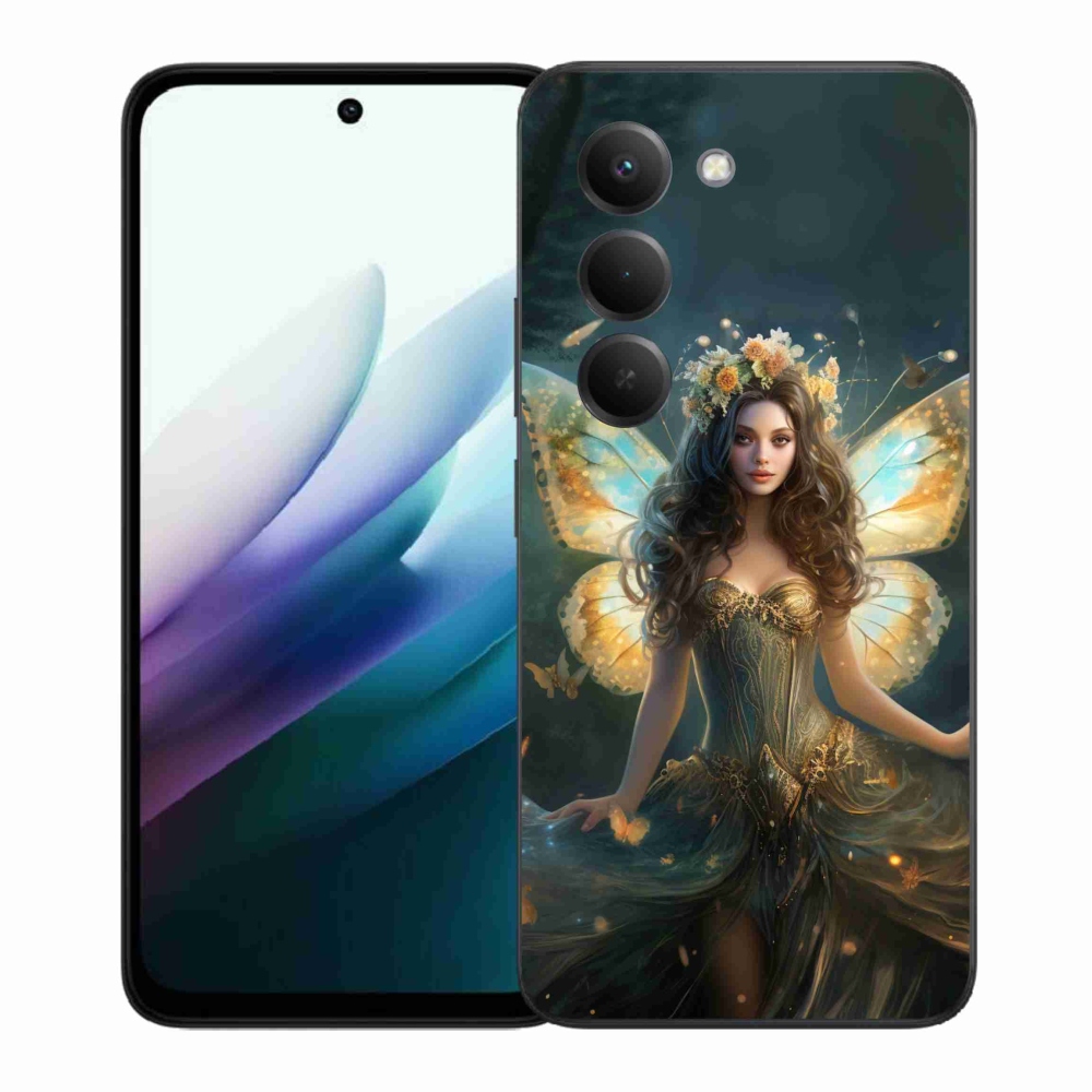 Gél borítás mmCase a Xiaomi Redmi 15 4G/5G (171mm) - pillangó nőhöz