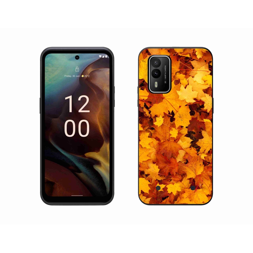 Zselés borítás mmCase a Nokia XR21 készülékhez - juharlevelek