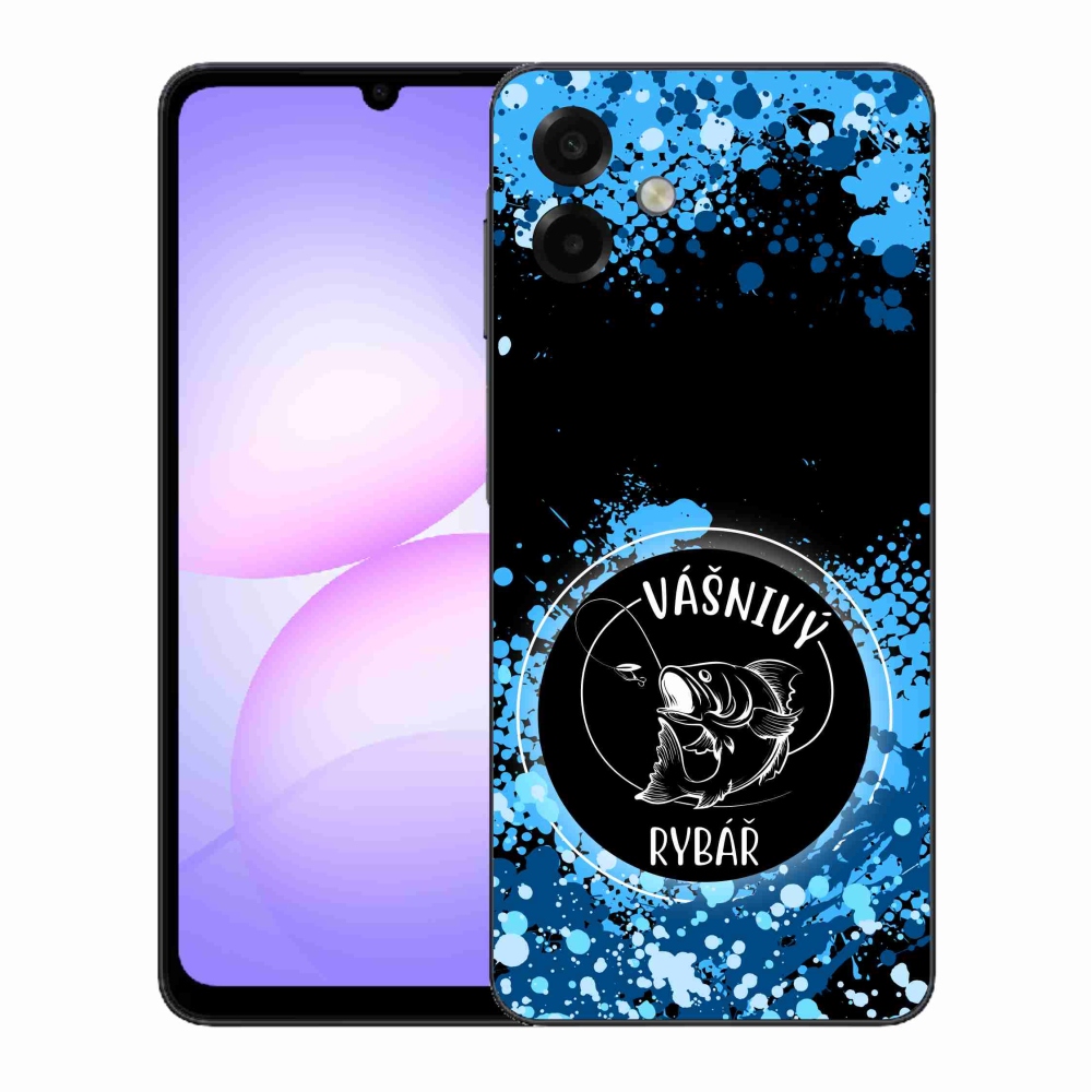 Gél borító mmCase Samsung Galaxy A07 4G - szenvedélyes halász fekete háttérrel