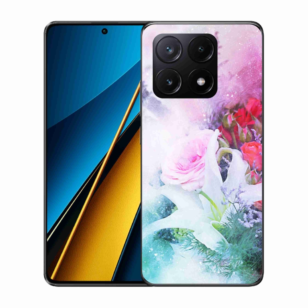 Gél borító mmCase a Xiaomi Poco X6 Pro 5G számára - virágok 4