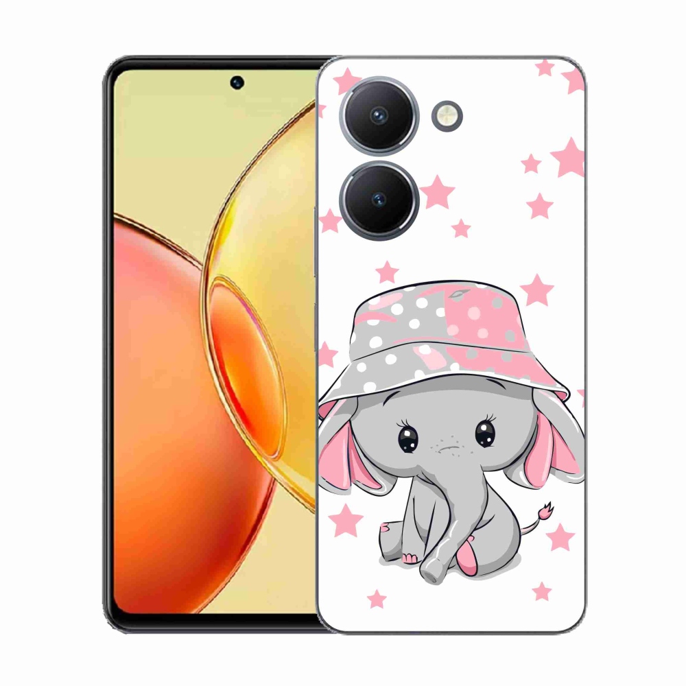 Zselés borítás mmCase a Vivo Y36-hoz - rózsaszín elefánt