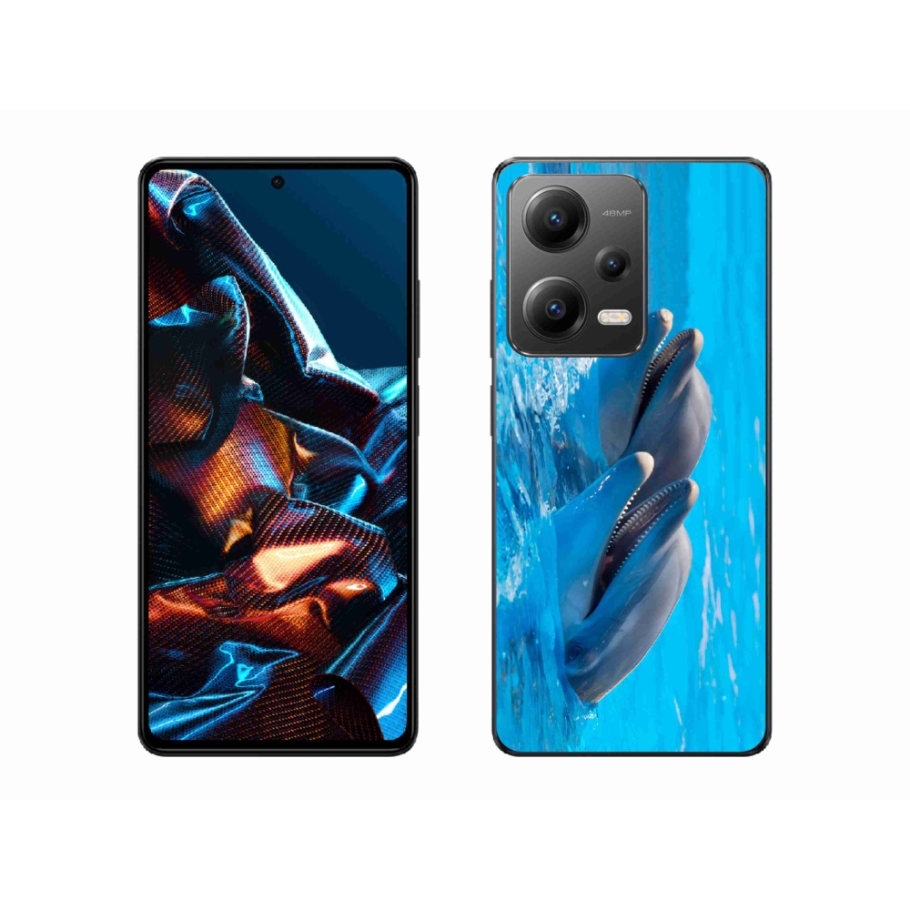 Gél borítás mmCase a Xiaomi Redmi Note 12 Pro 5G-hez - delfinek