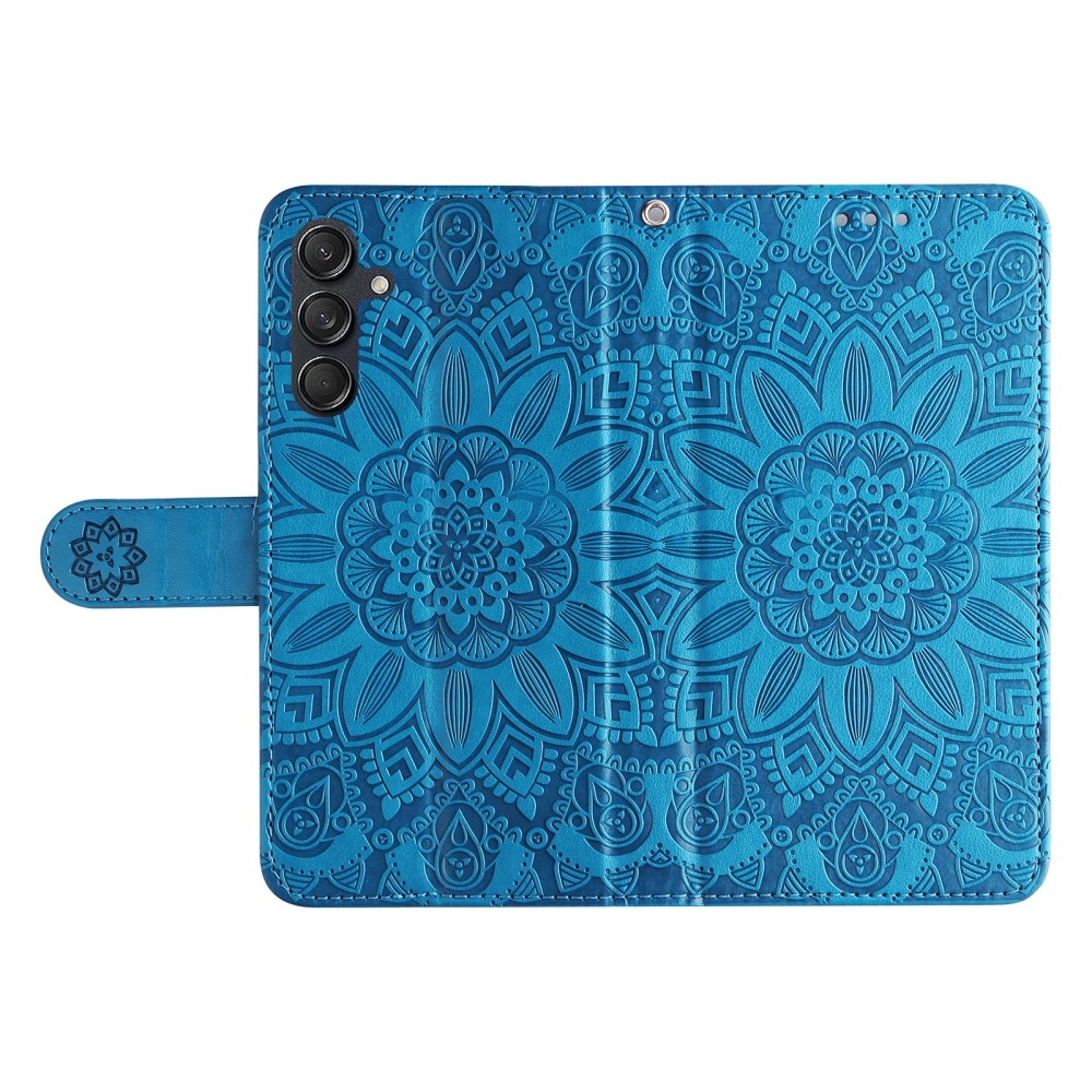 Napraforgó könyvtáska Samsung Galaxy M55 5G - kék