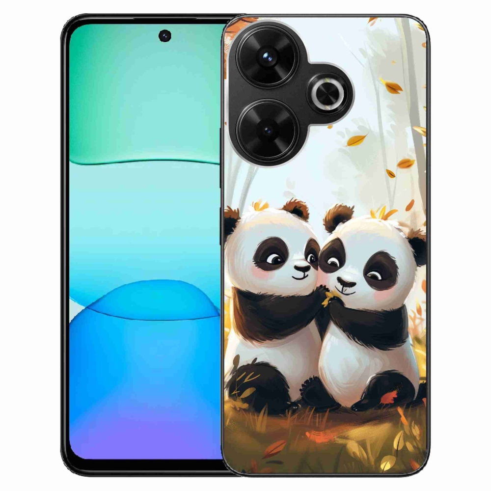 Gél borítás mmCase a Xiaomi Redmi 13 4G/Poco M6 4G számára - pandák