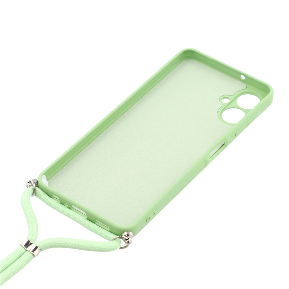 Bélés zselés tok húzózsinórral Samsung Galaxy A07 4G - világoszöld