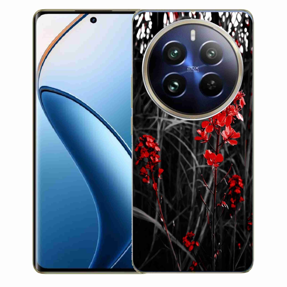 Gél borítás mmCase a Realme 12 Pro 5G/12 Pro+ 5G - piros növényhez