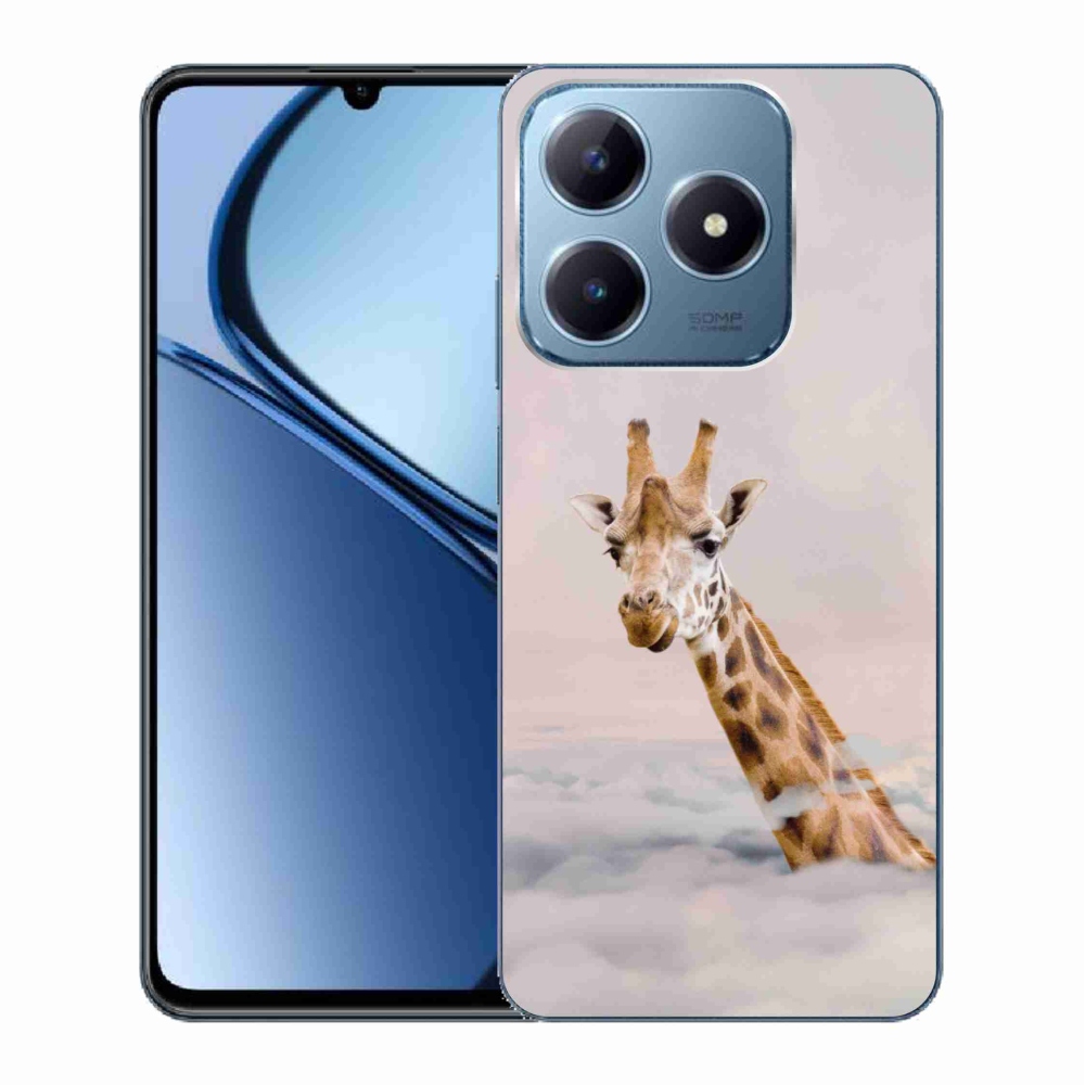 Gél borítás mmCase a Realme C63 készülékhez - zsiráf a felhőkben
