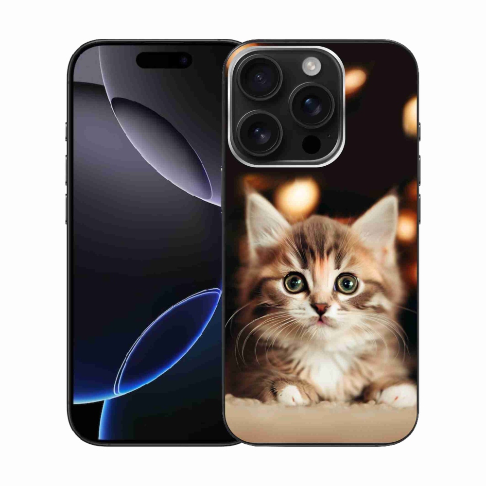 Gél borítás mmCase iPhone 16 Pro készülékhez - aranyos cica 2