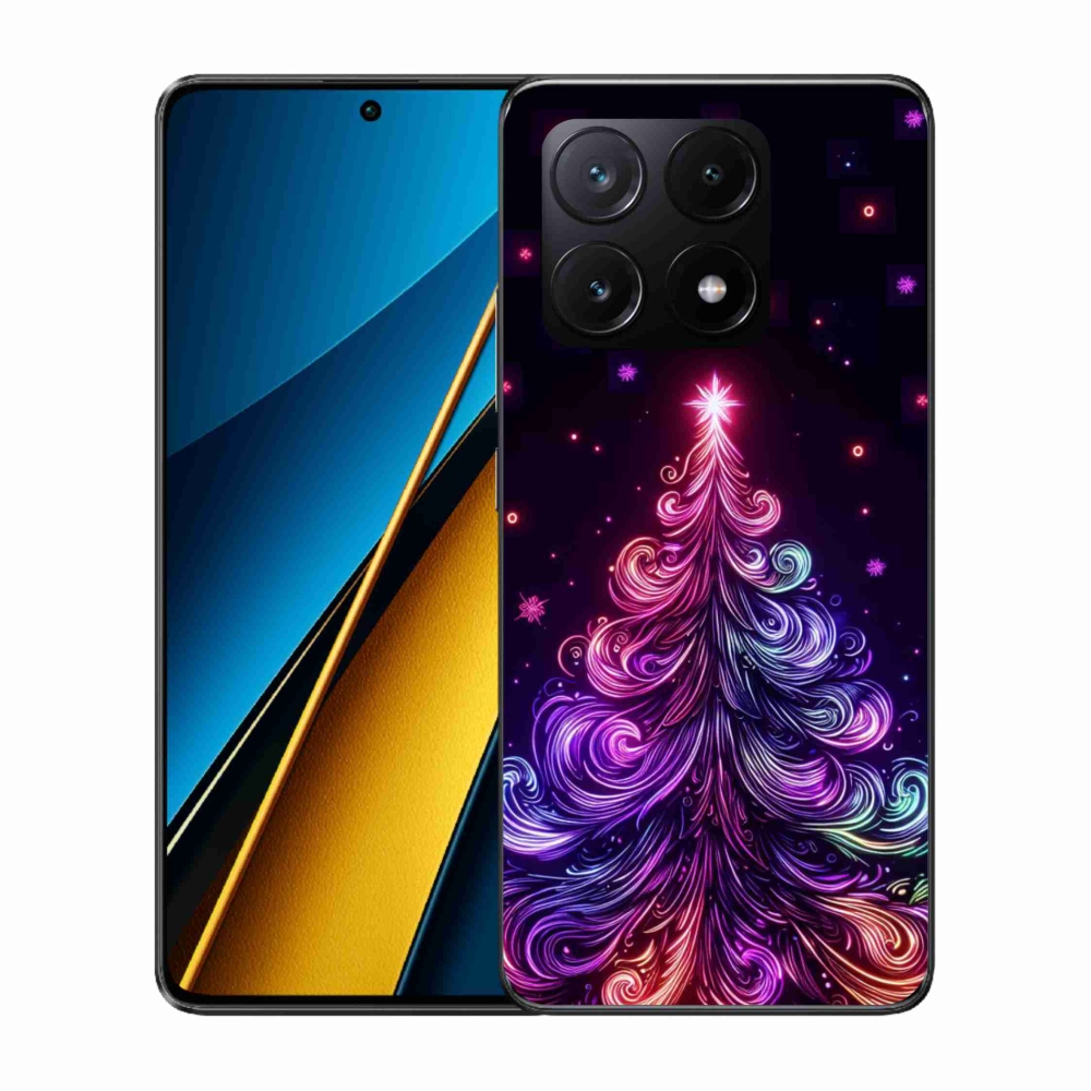 Gél borítás mmCase a Xiaomi Poco X6 Pro 5G számára - neon karácsonyfa 1