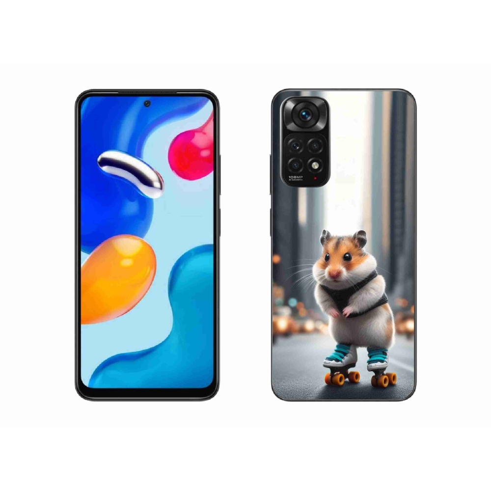 Gél borítás mmCase a Xiaomi Redmi Note 11S 4G-hez - hörcsög a korcsolyán