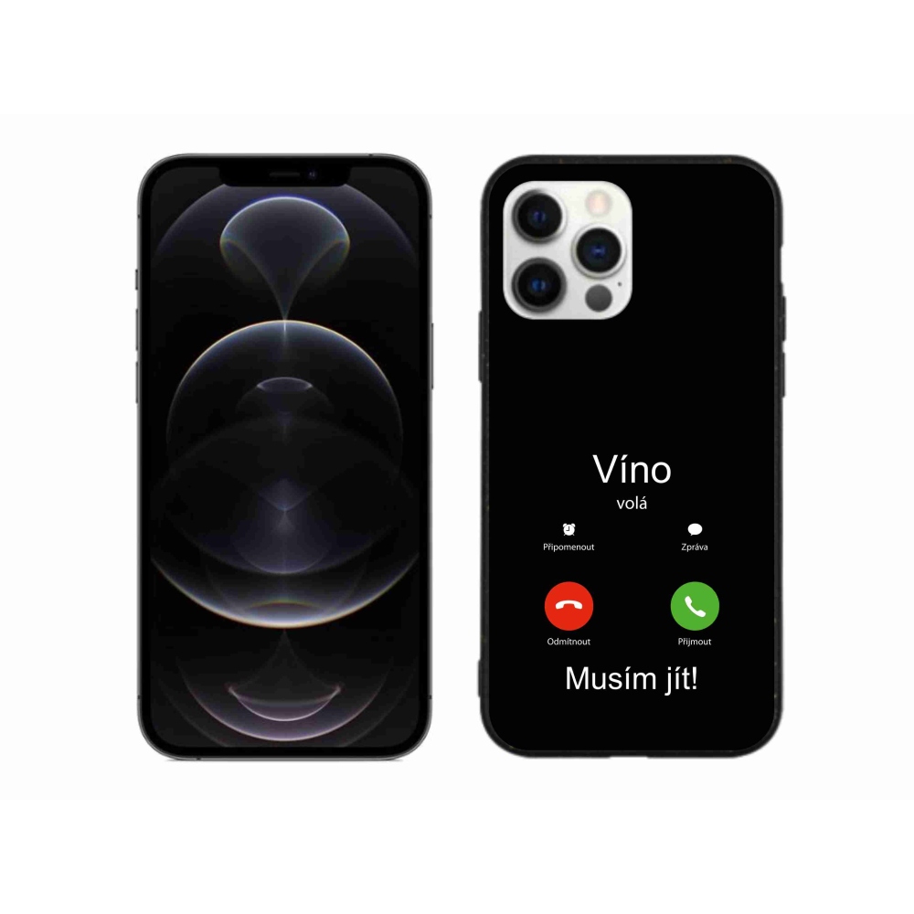 Gél borítás mmCase iPhone 12 Pro Max készülékhez - bor hívások fekete háttérrel