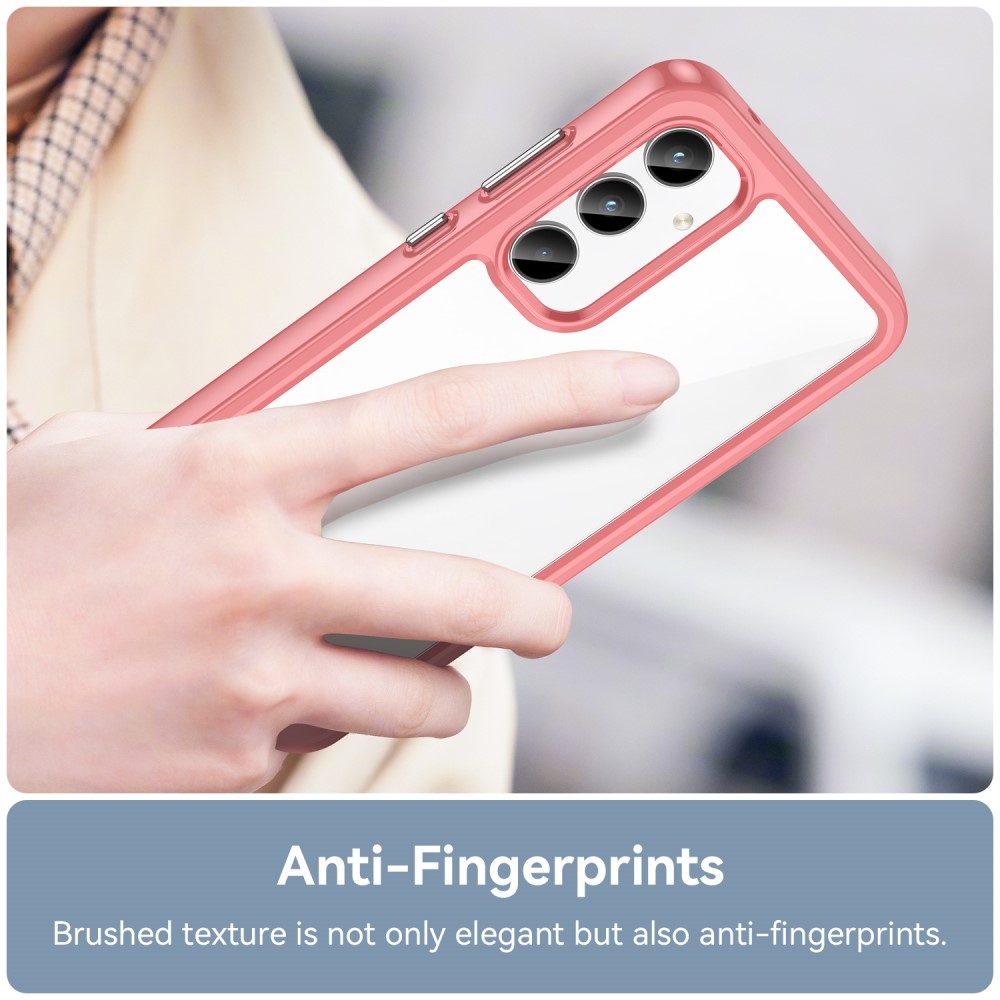 Gél tok kemény hátlappal Samsung Galaxy A35 5G készülékhez - piros