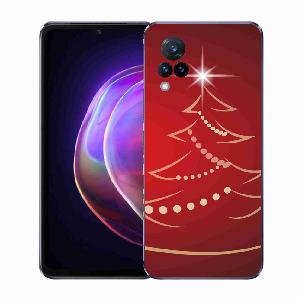 Gél borítás mmCase a Vivo V21 4G/5G-hez - karácsonyfa karikatúra