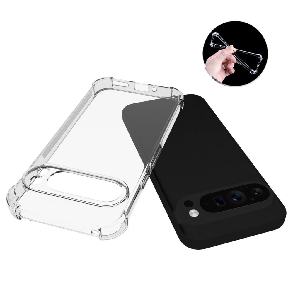 IDEWEI zselés tok megerősített sarkokkal a Google Pixel 9 Pro XL számára - átlátszó