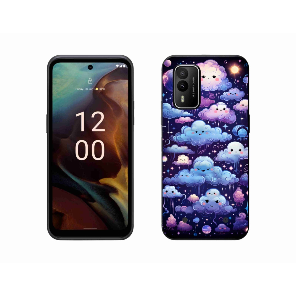 Zselés borítás mmCase a Nokia XR21 készülékhez - felhők