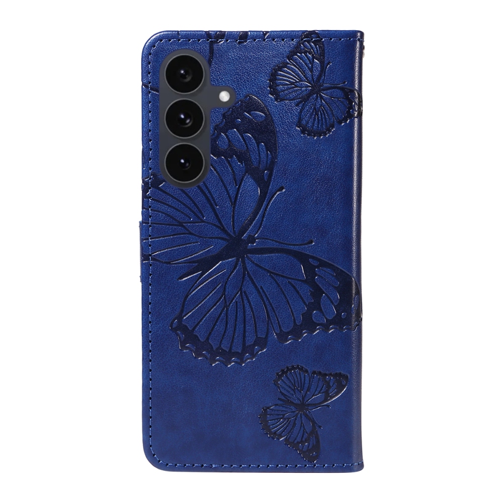 Nagy pillangó könyv tok Samsung Galaxy S25 FE készülékhez - kék