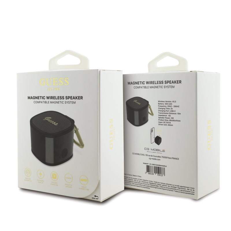 Guess MagSafe Bluetooth hangszóró, fekete