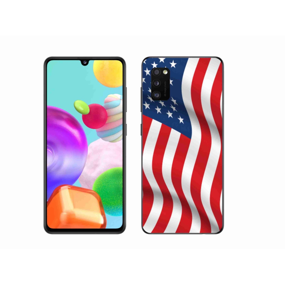 Gél védőhuzat mmCase mobiltelefonhoz Samsung Galaxy A41 - US flag