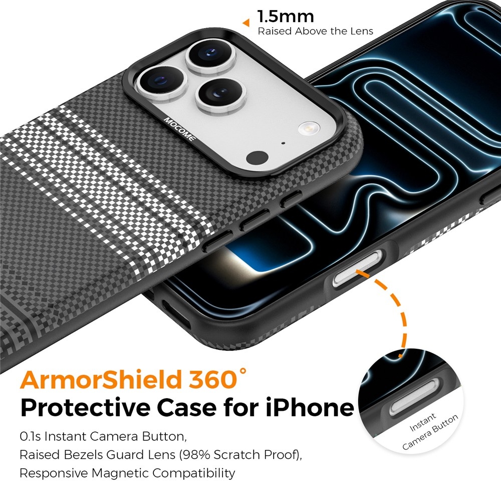 Rainbow strapabíró, MagSafe-kompatibilis tok az iPhone 18 Pro Max-hoz – fekete