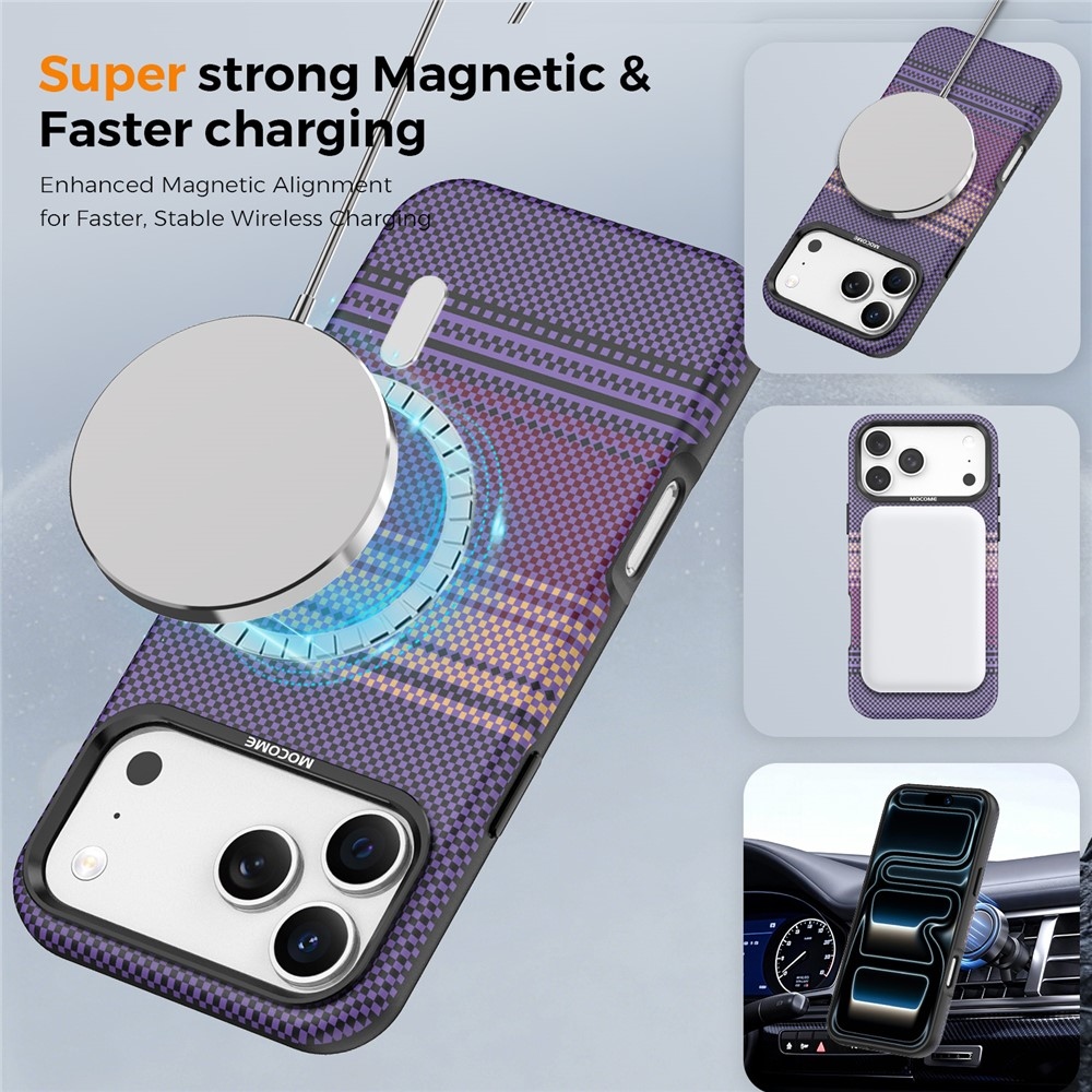 Rainbow strapabíró MagSafe-kompatibilis tok az iPhone 18 Pro Max-hoz – lila