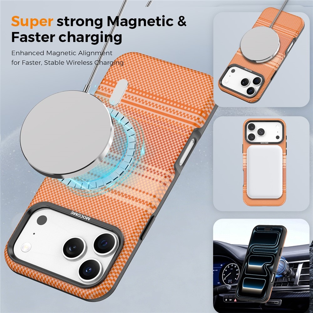 Rainbow strapabíró, MagSafe-kompatibilis tok az iPhone 18 Pro Max-hoz – narancssárga