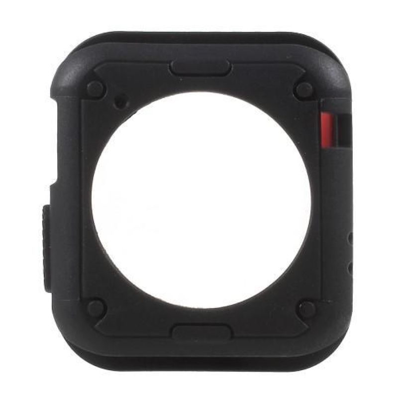 Keretes zselés tok Apple Watch 42mm órához - fekete/piros