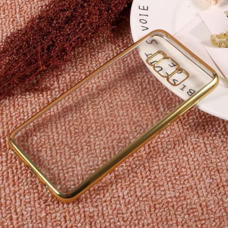 Keretes zselés tok Samsung Galaxy S8 Plus készülékhez - arany színben