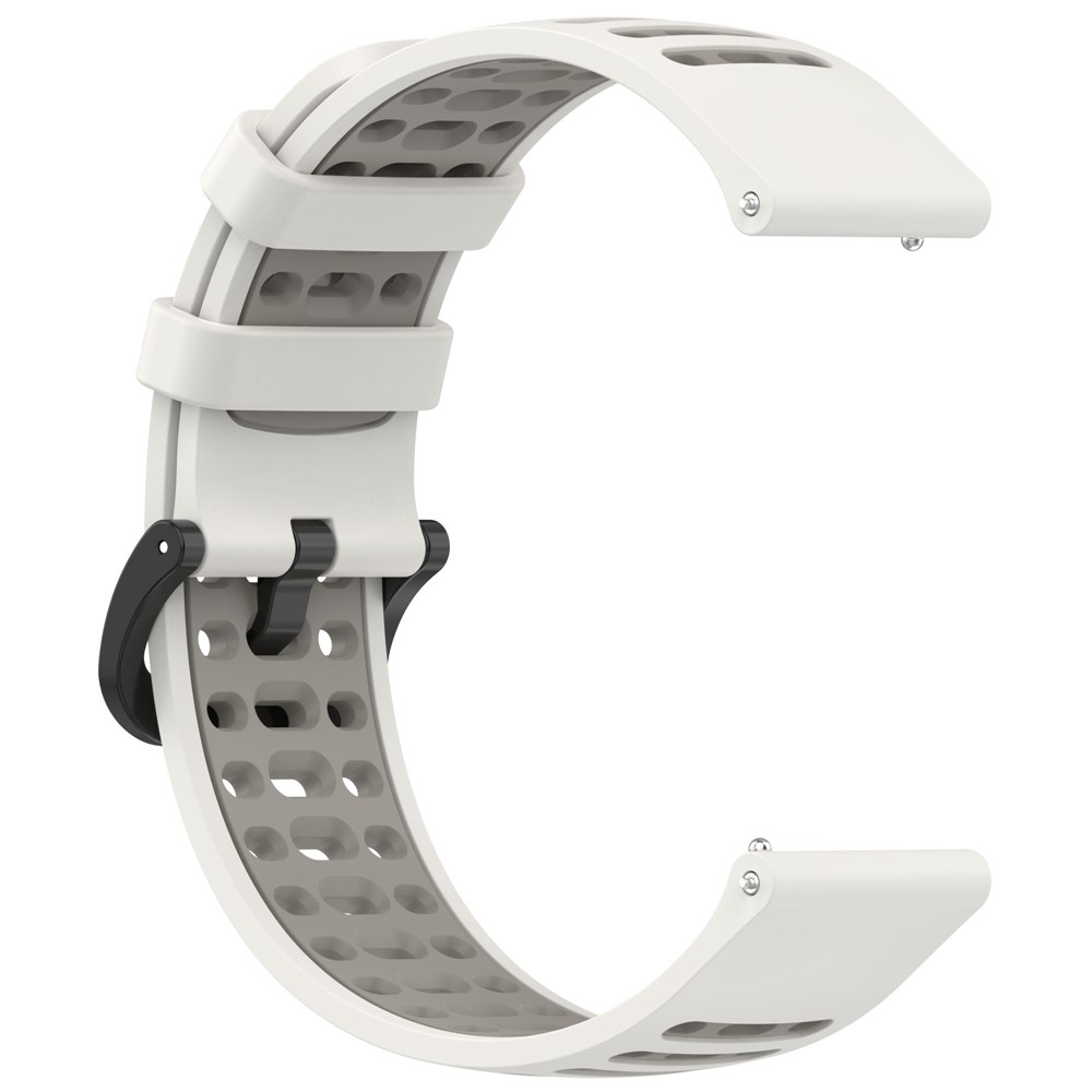 Rang szilikon karkötő, 22 mm, Xiaomi Watch S4 47 mm-hez – fehér/szürke