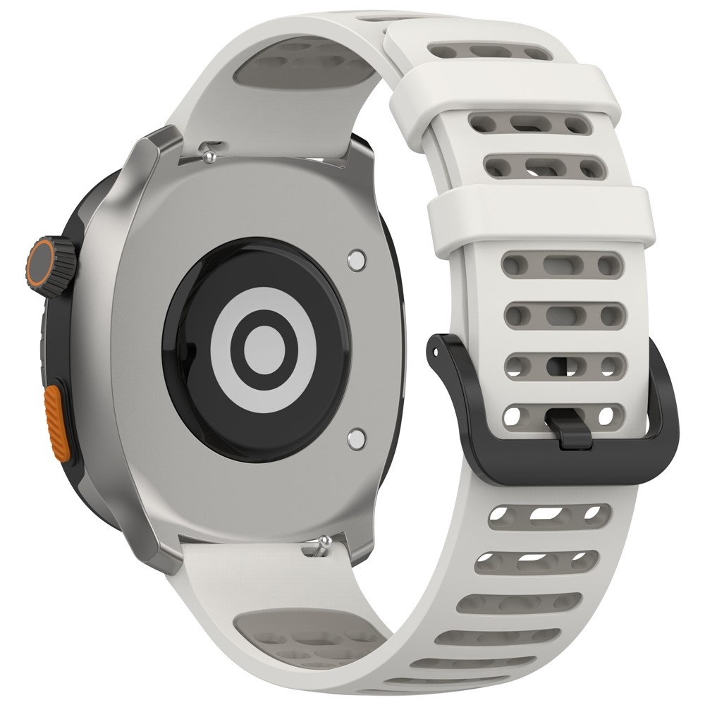 Rang szilikon karkötő, 22 mm, Xiaomi Watch S4 47 mm-hez – fehér/szürke