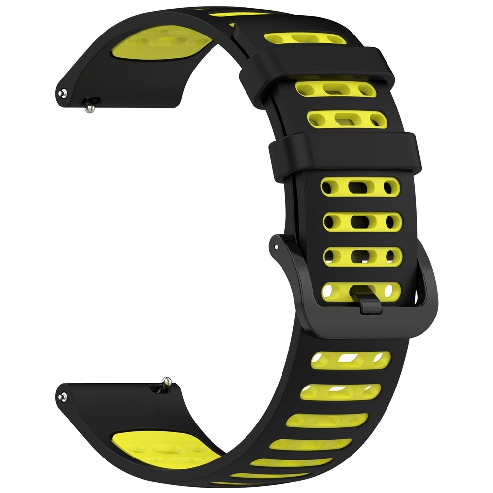 Rang szilikon karkötő, 22 mm, Xiaomi Watch S4 47 mm-hez – fekete/sárga