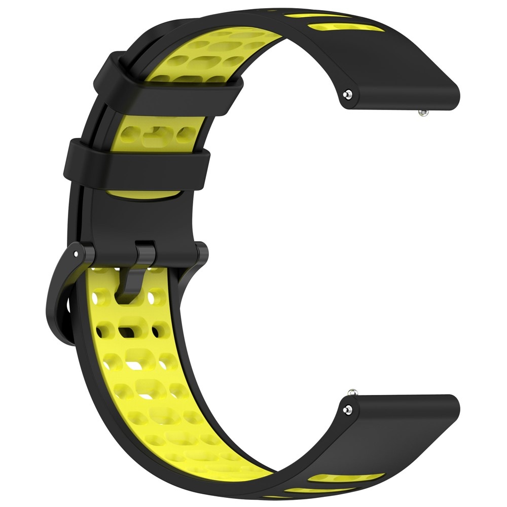 Rang szilikon karkötő, 22 mm, Xiaomi Watch S4 47 mm-hez – fekete/sárga