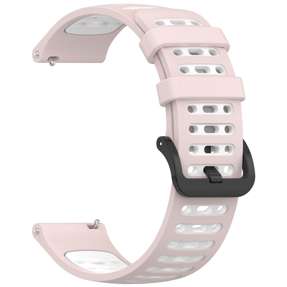 Rang szilikon karkötő, 22 mm, Xiaomi Watch S4 47 mm-hez – rózsaszín/fehér