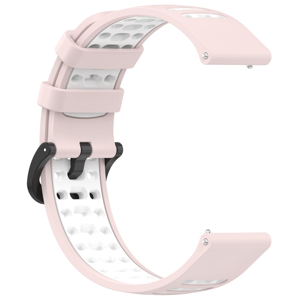 Rang szilikon karkötő, 22 mm, Xiaomi Watch S4 47 mm-hez – rózsaszín/fehér
