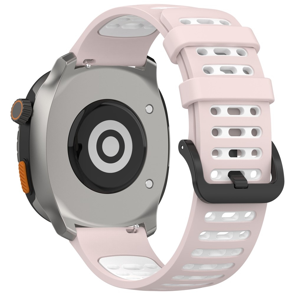 Rang szilikon karkötő, 22 mm, Xiaomi Watch S4 47 mm-hez – rózsaszín/fehér