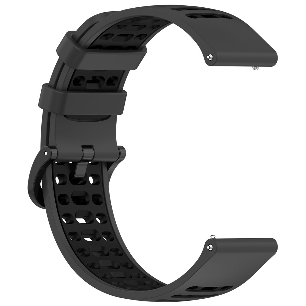 Rang szilikon karkötő, 22 mm, Xiaomi Watch S4 47 mm-hez – szürke/fekete