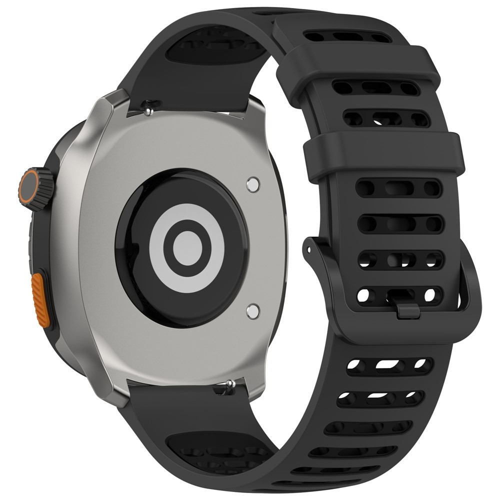 Rang szilikon karkötő, 22 mm, Xiaomi Watch S4 47 mm-hez – szürke/fekete
