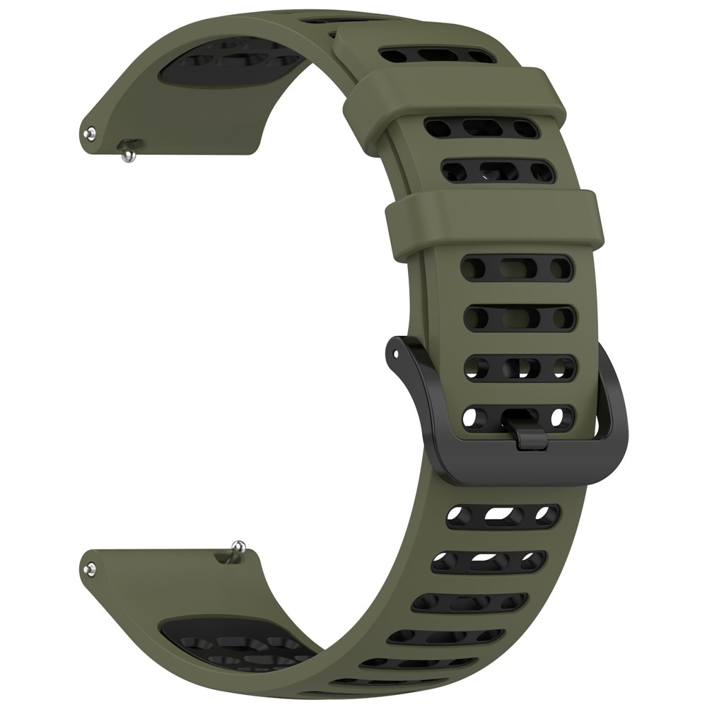 Rang szilikon karkötő, 22 mm, Xiaomi Watch S4 47 mm-hez – zöld/fekete