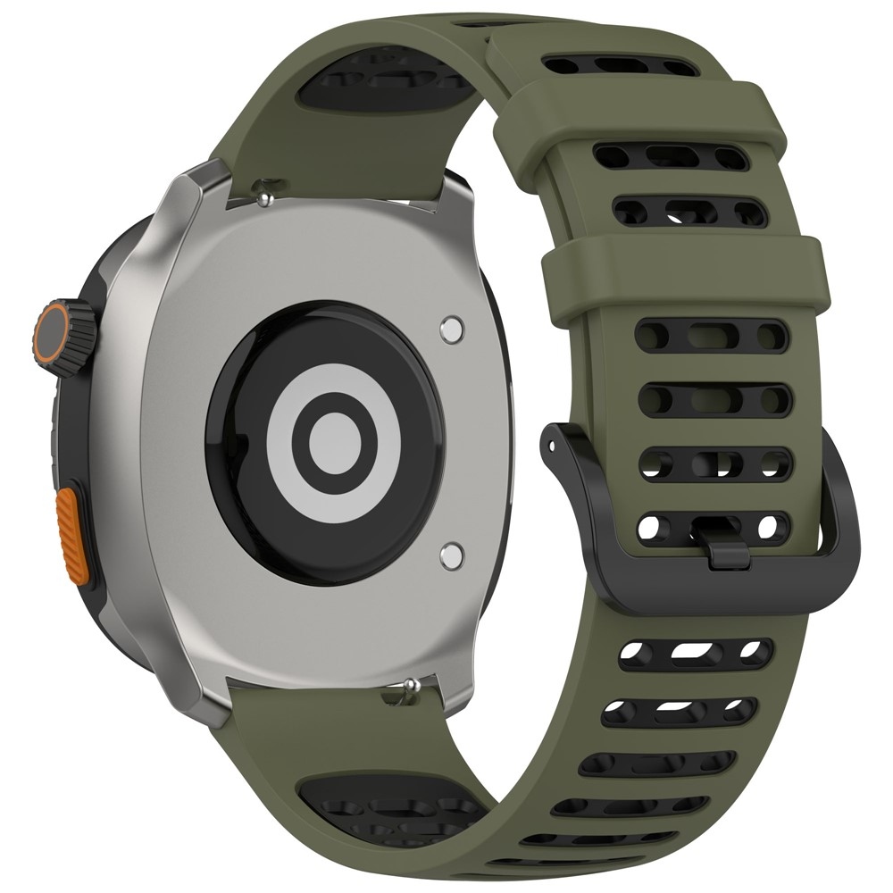 Rang szilikon karkötő, 22 mm, Xiaomi Watch S4 47 mm-hez – zöld/fekete