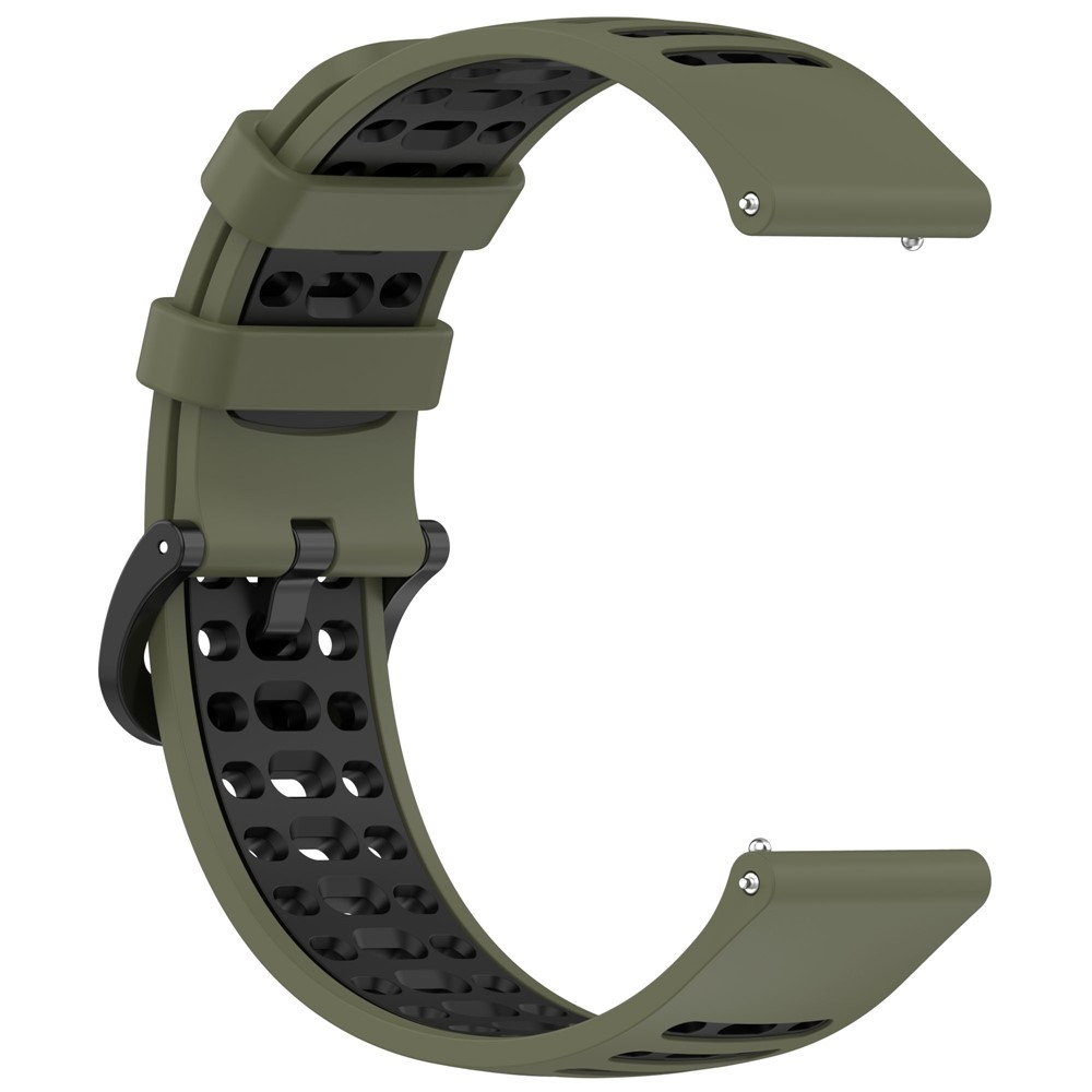 Rang szilikon karkötő, 22 mm, Xiaomi Watch S4 47 mm-hez – zöld/fekete