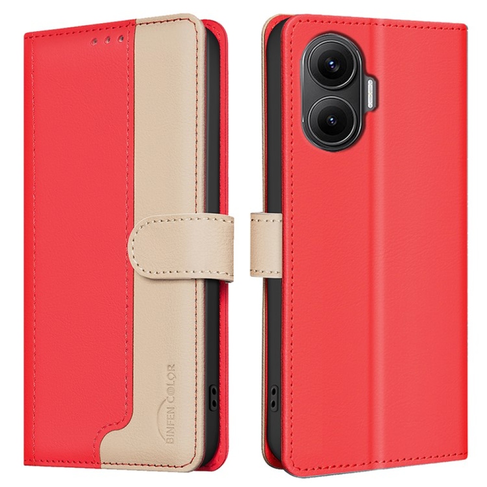 BNF DUO könyv tok a Xiaomi Poco F7 5G-hez - piros