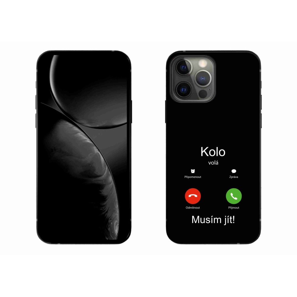 Zselés borítás mmCase iPhone 13 Pro Max 6.7 készülékhez - kerek hívások fekete háttérrel