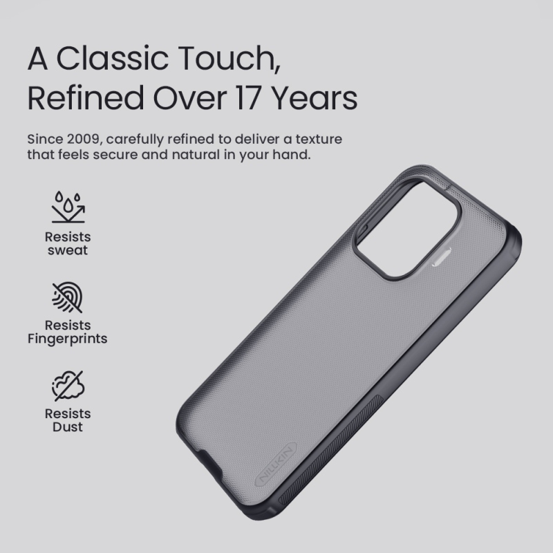Nillkin Super Frosted PRO hátsó tok a Xiaomi 17T-hez, fekete
