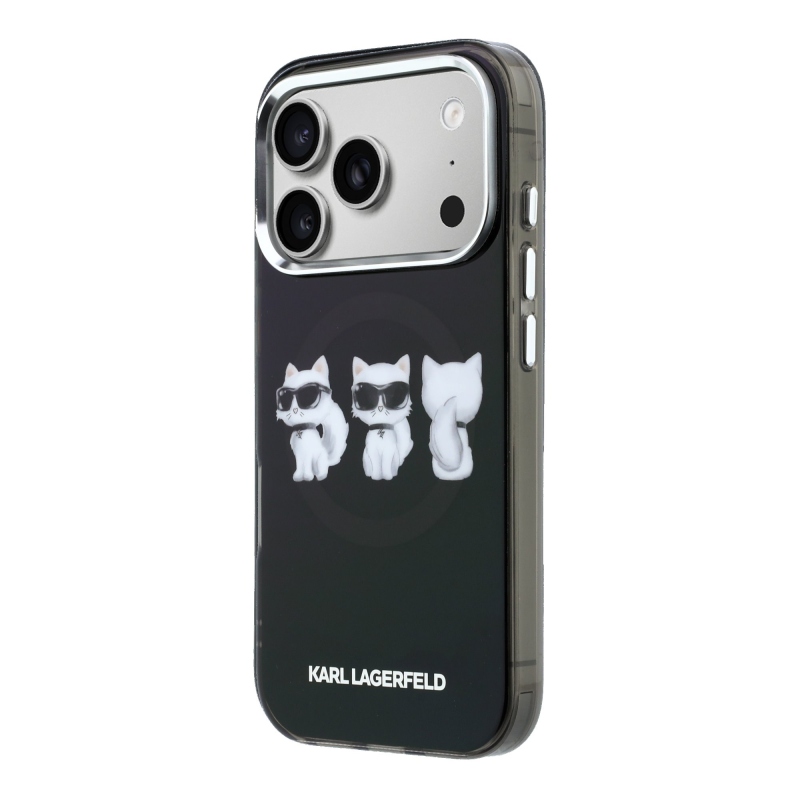 Karl Lagerfeld IML Choupette Trio vízfesték MagSafe hátlap iPhone 17 Pro Max készülékre